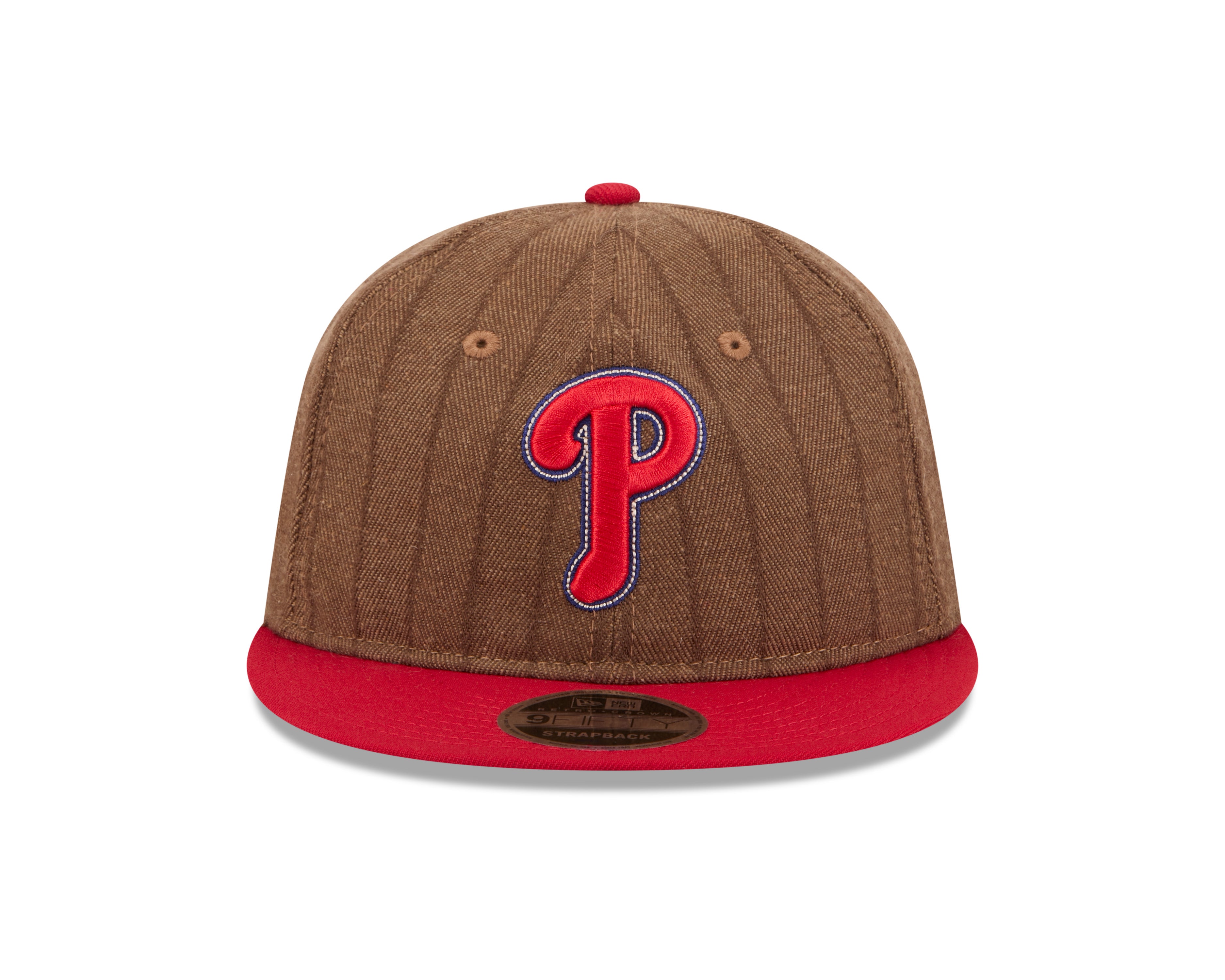 New Era - 9FIFTY Retro Crown - Philadelphia Phillies - WOOL PINSTRIPE - Brown - Headz Up 