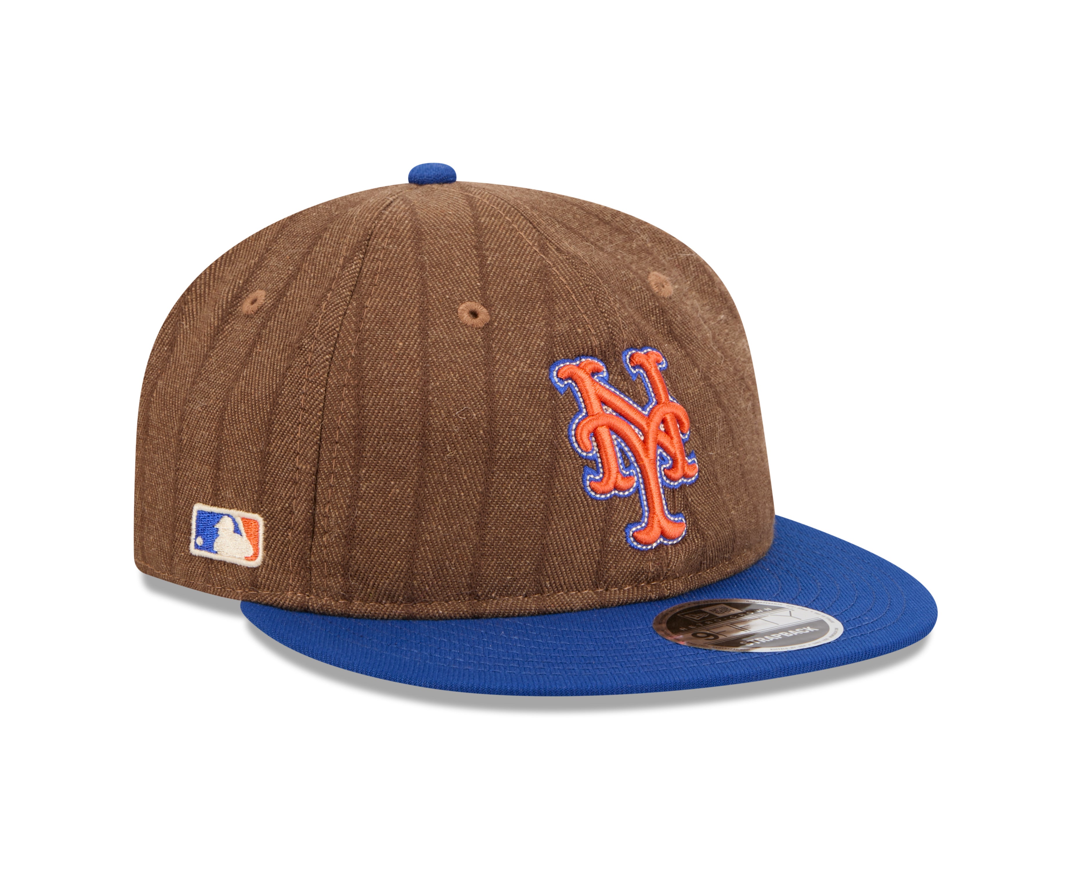 New Era - 9FIFTY Retro Crown - New York Mets - WOOL PINSTRIPE - Brown - Headz Up 