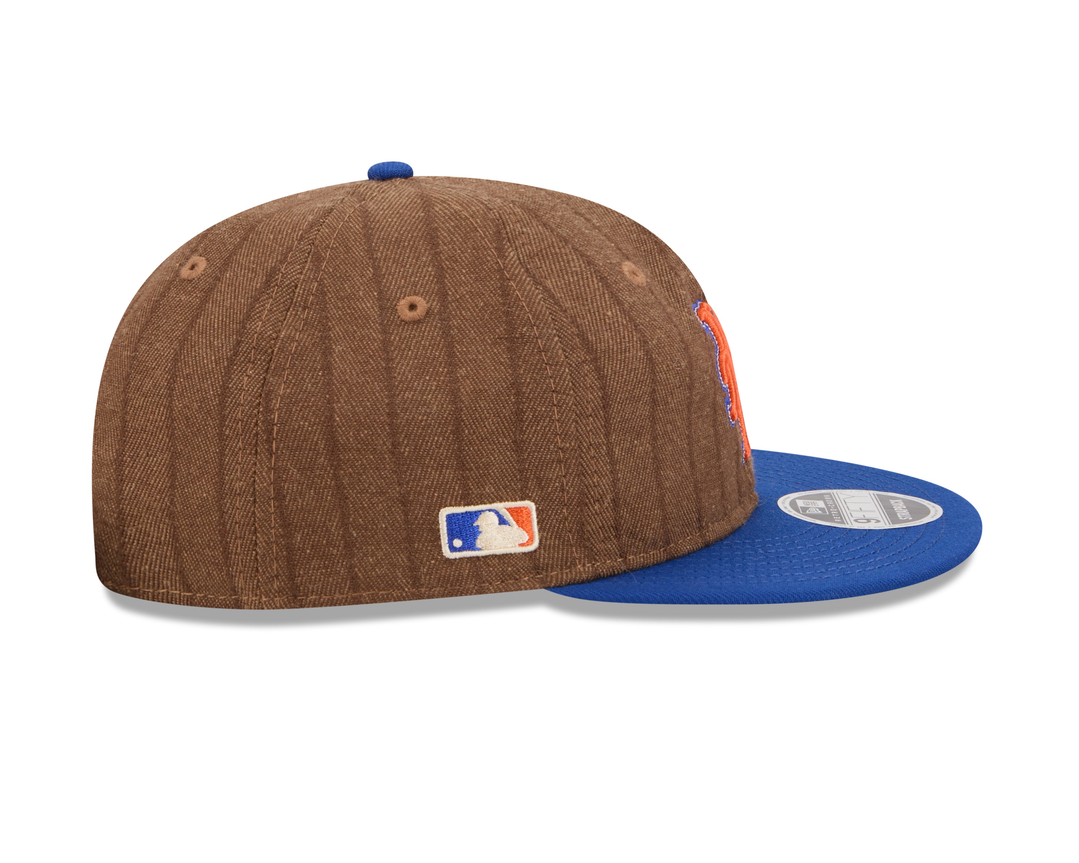New Era - 9FIFTY Retro Crown - New York Mets - WOOL PINSTRIPE - Brown - Headz Up 
