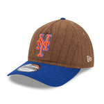 New Era - New York Yankees - 9TWENTY A-Frame - WOOL PINSTRIPE - Brown - Headz Up 