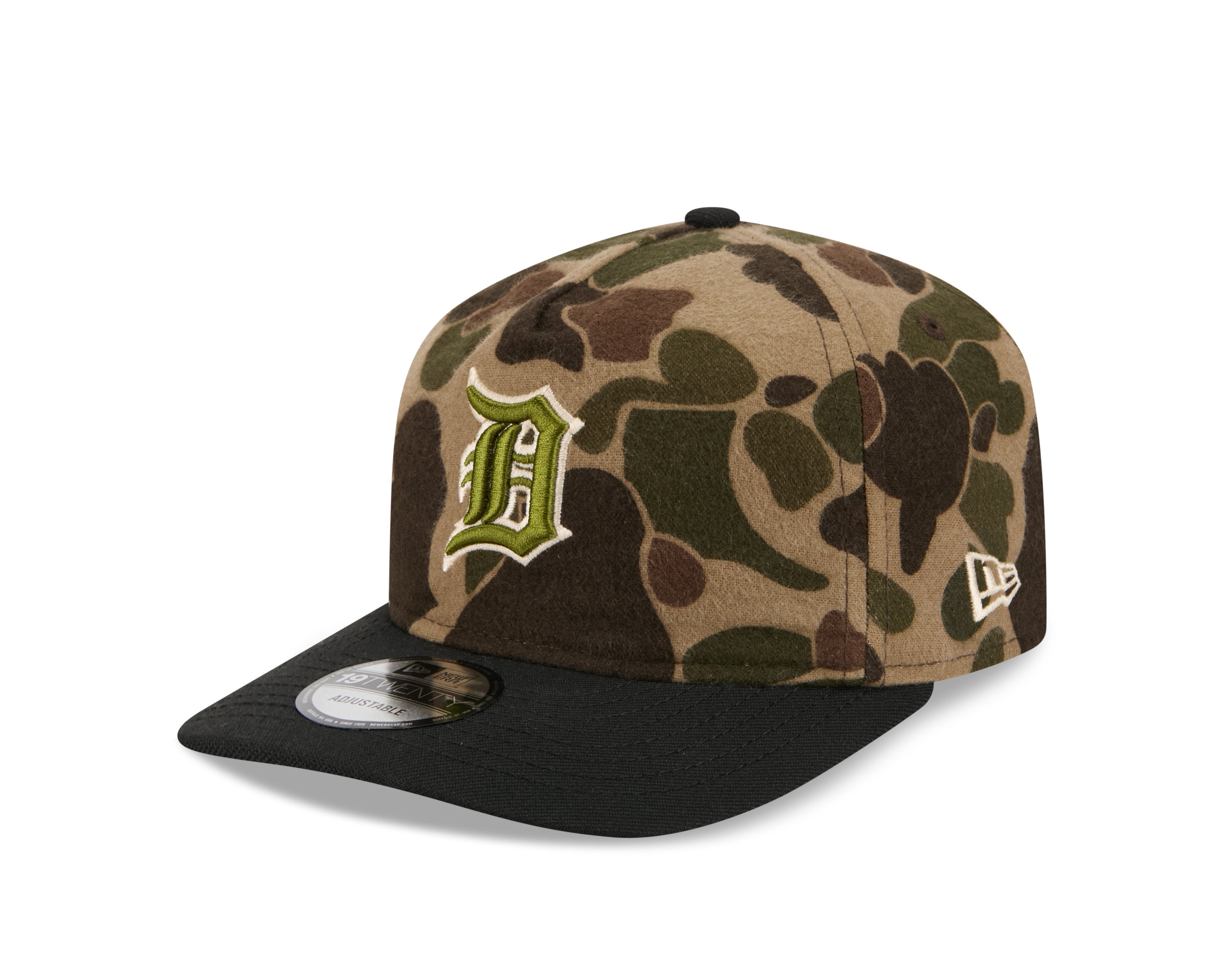 New Era - Detroit Tigers - 19TWENTY GOLFER - Three Looms x MLB Wool Duck Camo - Adjustable Cap - Headz Up 