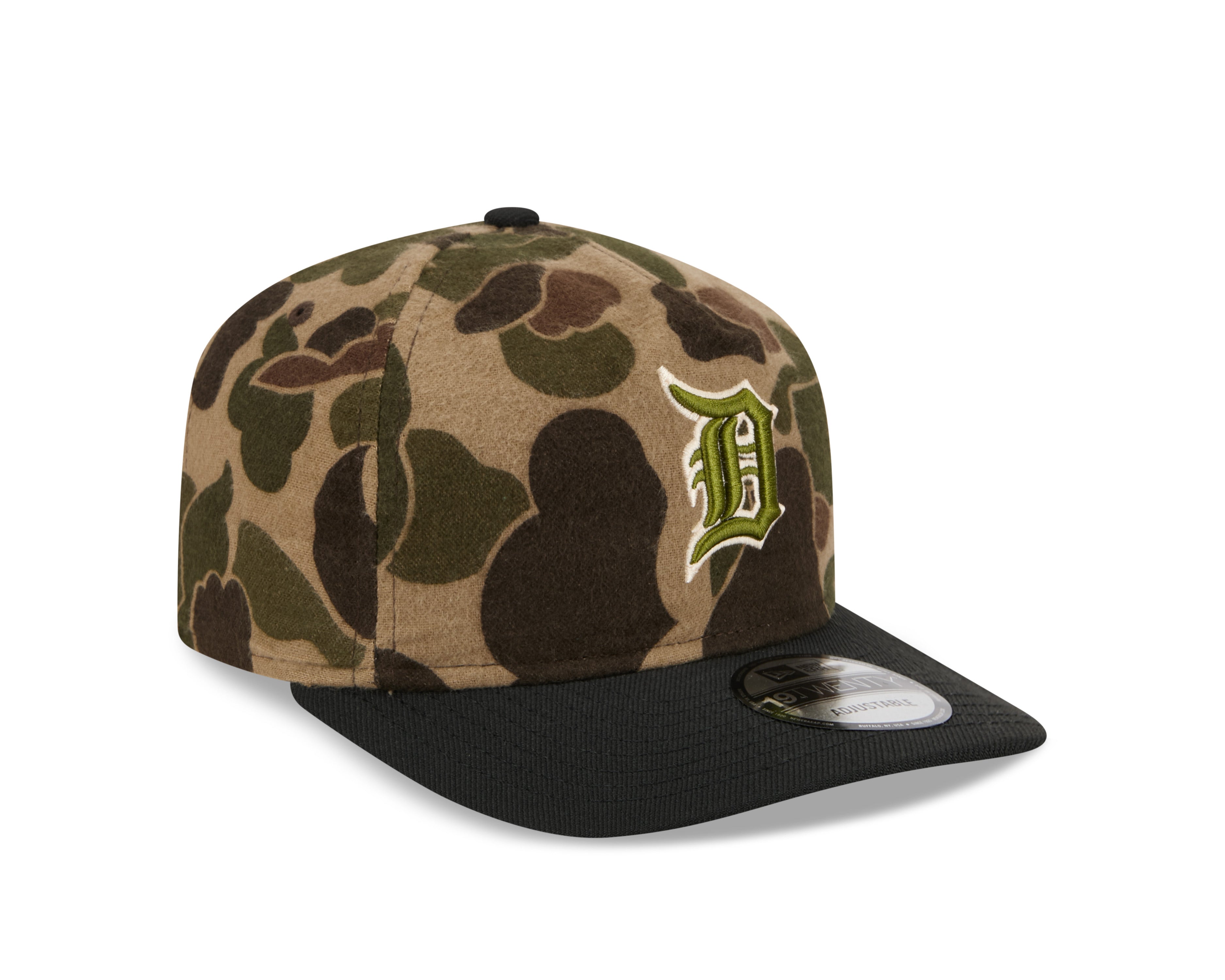 New Era - Detroit Tigers - 19TWENTY GOLFER - Three Looms x MLB Wool Duck Camo - Adjustable Cap - Headz Up 