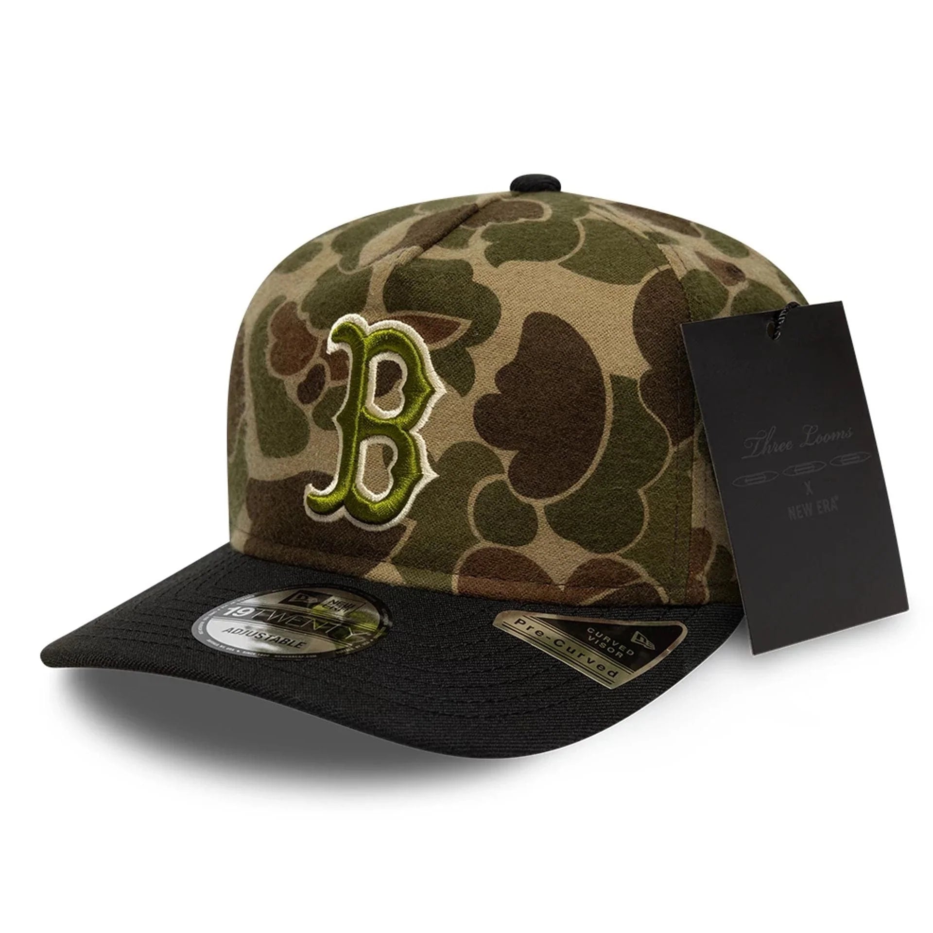 New Era - Boston Red Sox - 19TWENTY GOLFER - Three Looms x MLB Wool Duck Camo - Adjustable Cap - Headz Up 