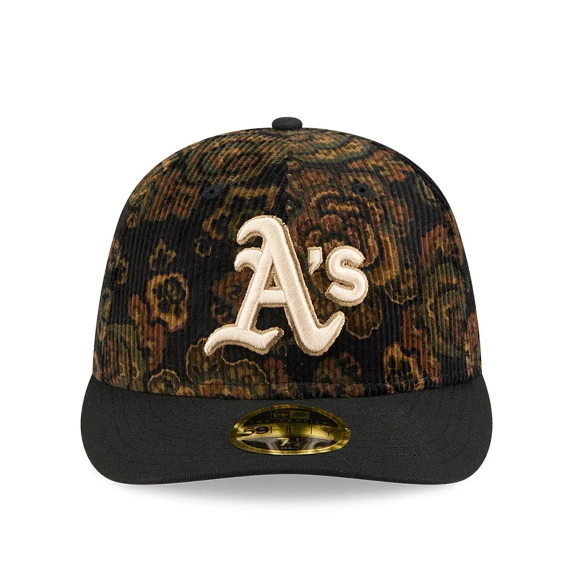 New Era - Oakland Athletics Three Looms x MLB Floral Cord Black Low Profile 59FIFTY Fitted Cap - Headz Up 