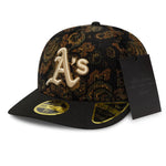 New Era - Oakland Athletics Three Looms x MLB Floral Cord Black Low Profile 59FIFTY Fitted Cap - Headz Up 