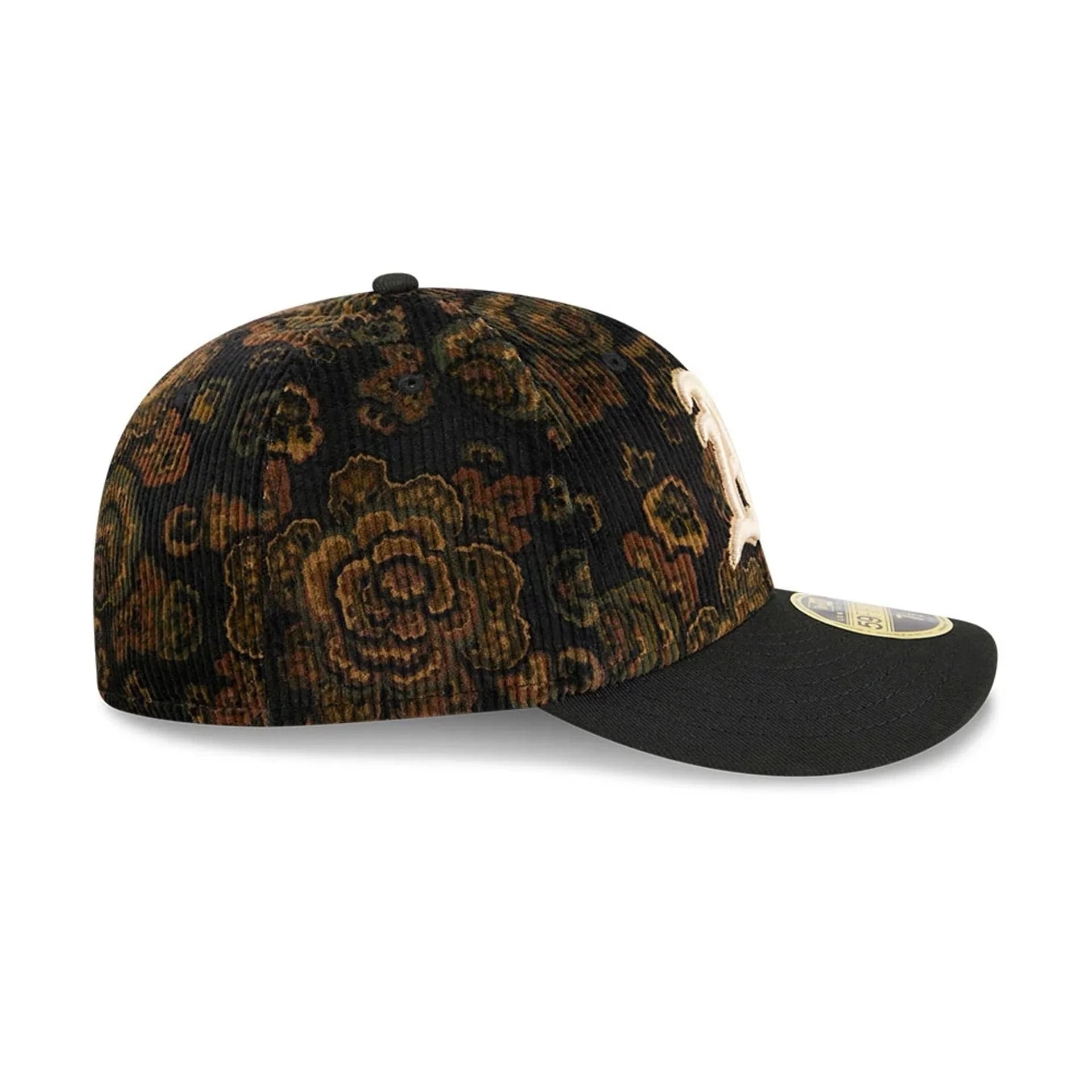 New Era - Oakland Athletics Three Looms x MLB Floral Cord Black Low Profile 59FIFTY Fitted Cap - Headz Up 