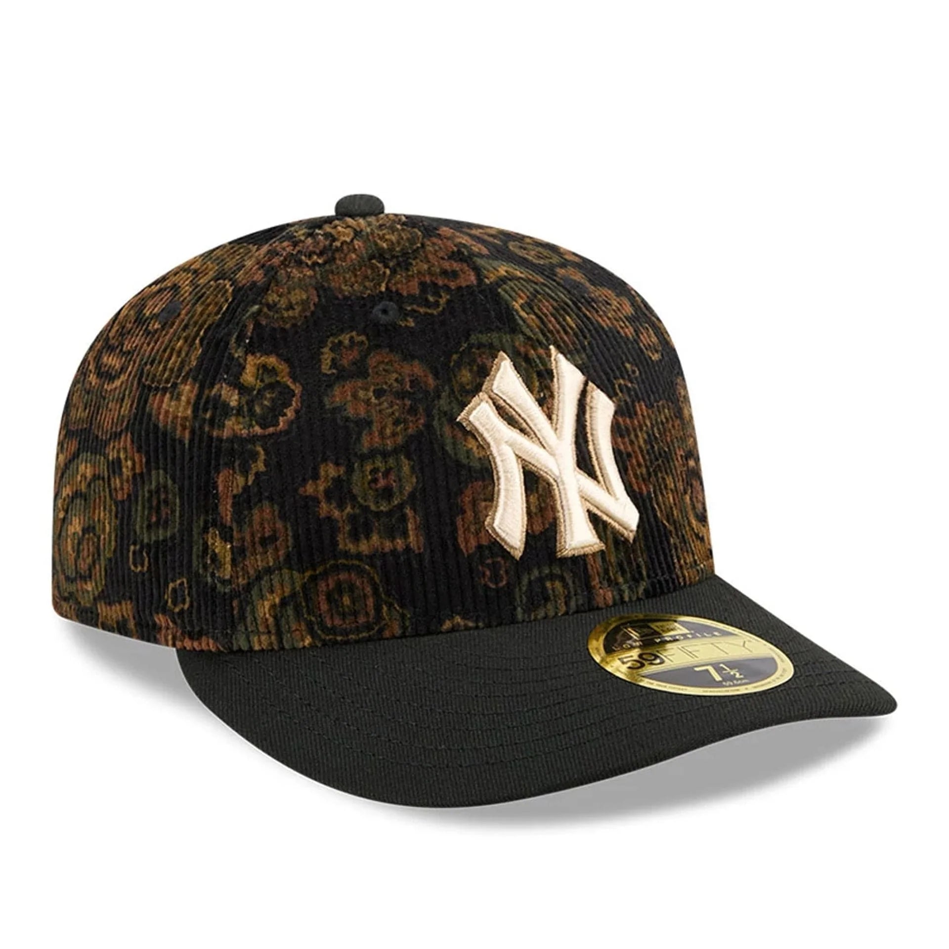 New Era - New York Yankees Three Looms x MLB Floral Cord Black Low Profile 59FIFTY Fitted Cap - Headz Up 