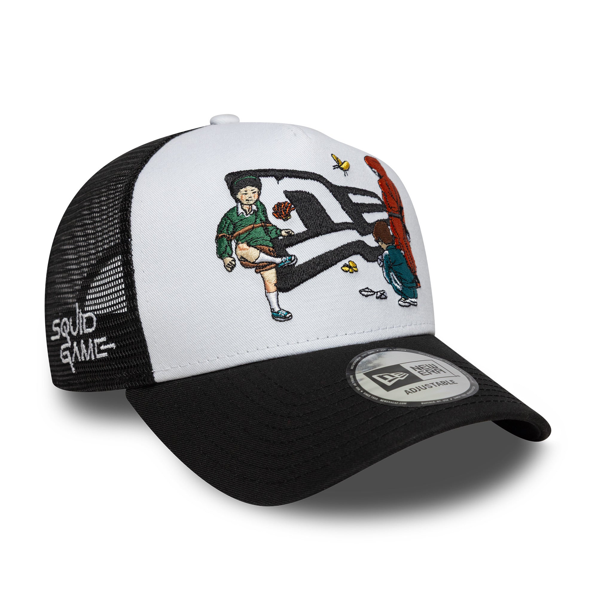 New Era - E-Frame Trucker - SQUID GAME - Black/White - Headz Up 