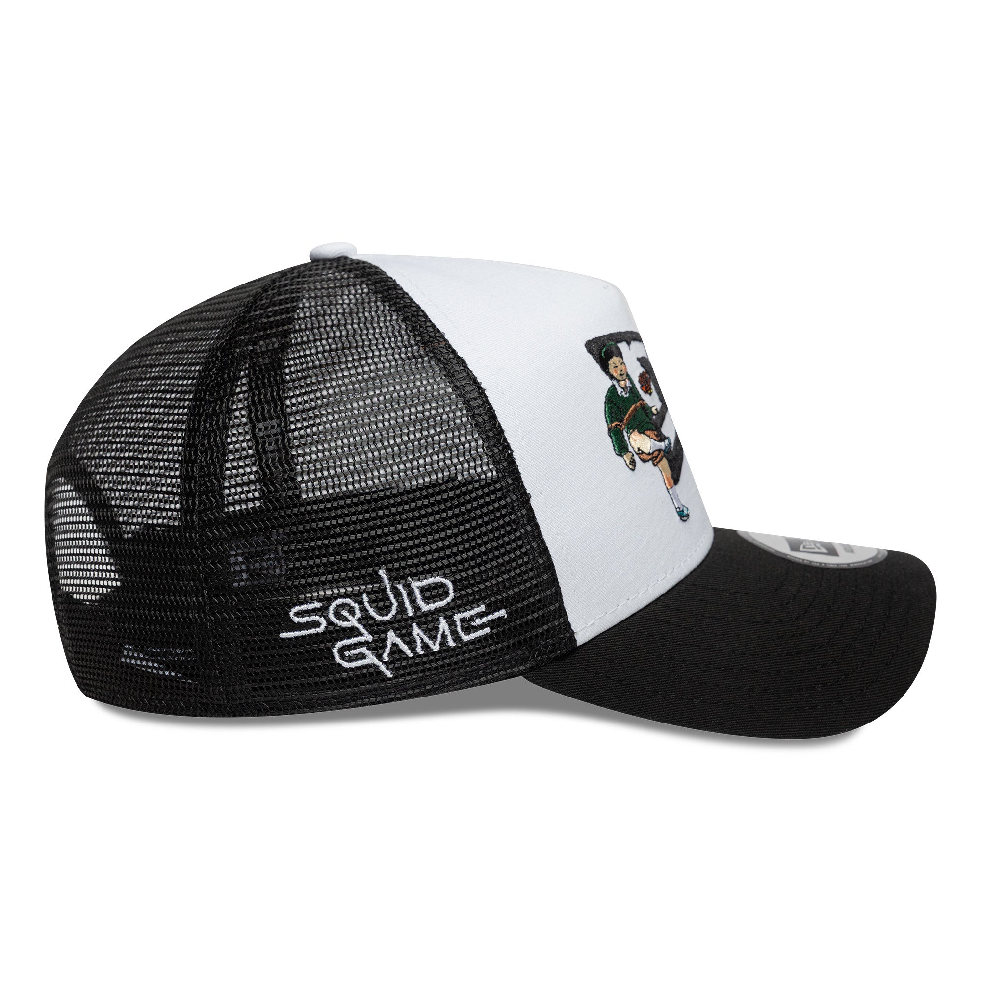 New Era - E-Frame Trucker - SQUID GAME - Black/White - Headz Up 