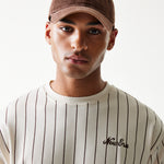 New Era - NE PINSTRIPE TEE - Light Beige - Headz Up 