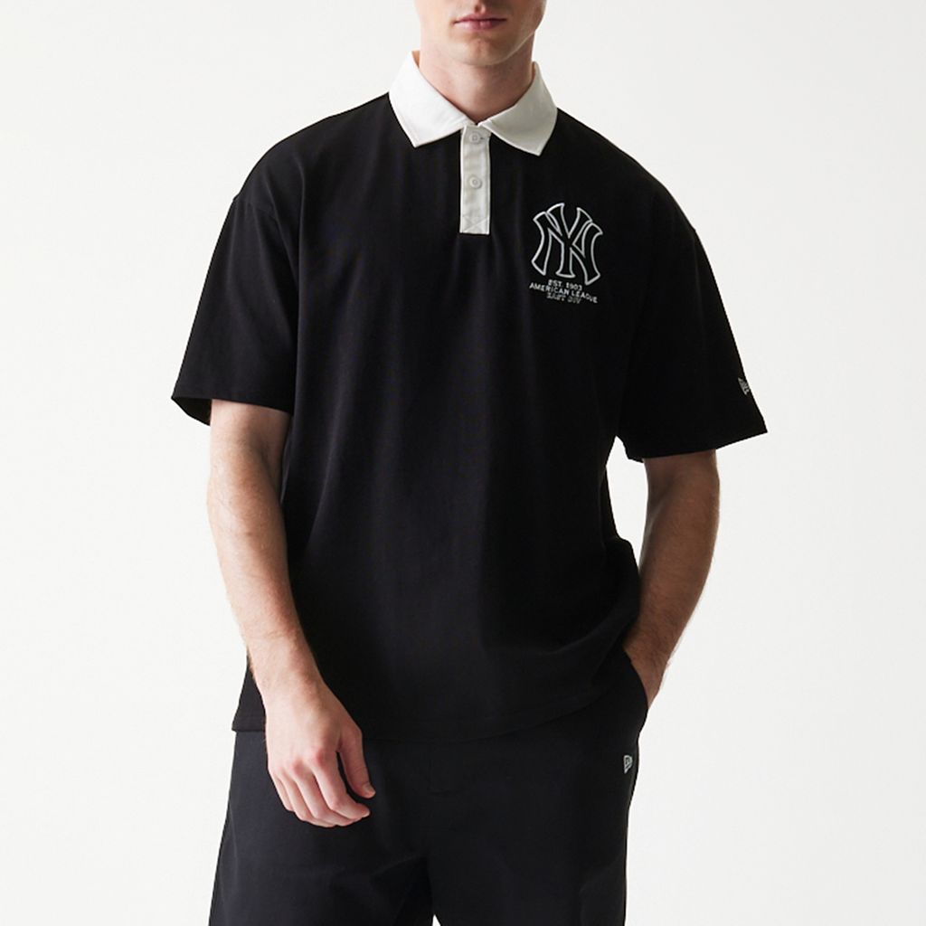 New Era - MLB Oversized Polo - New York Yankees - Black - Headz Up 