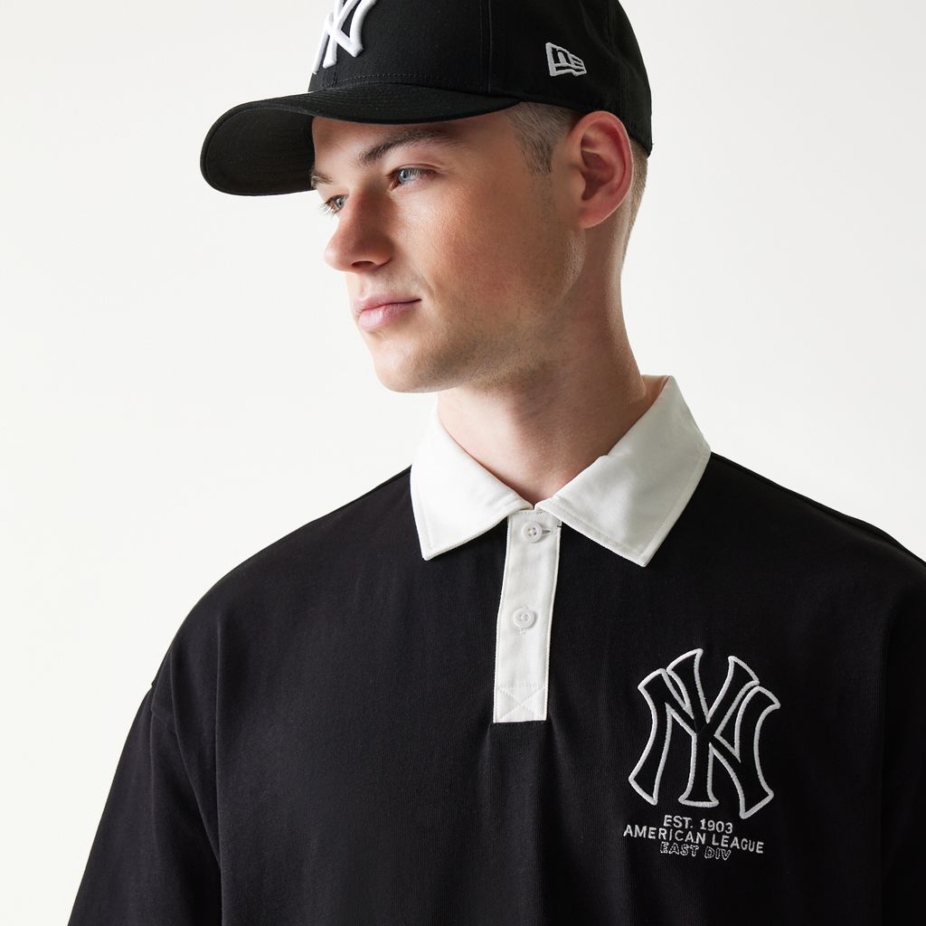 New Era - MLB Oversized Polo - New York Yankees - Black - Headz Up 