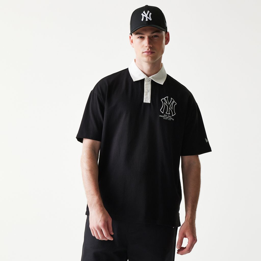 New Era - MLB Oversized Polo - New York Yankees - Black - Headz Up 