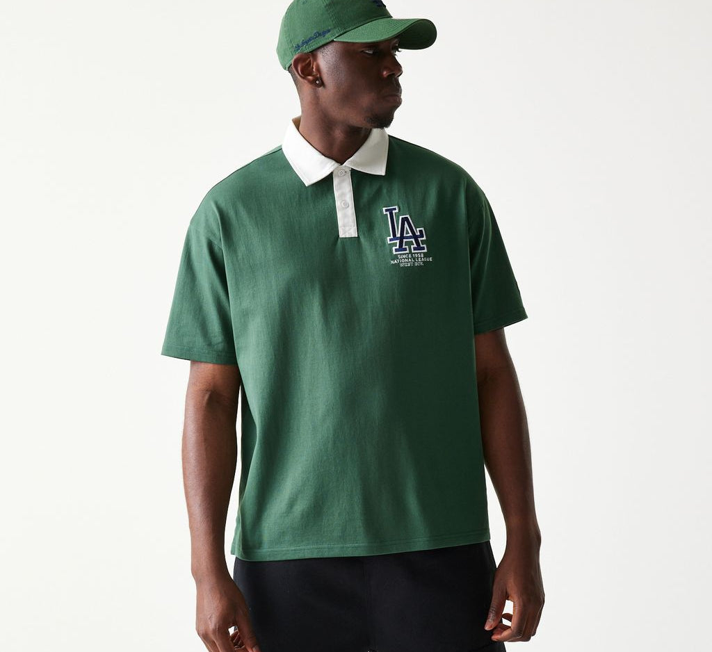 New Era - MLB Oversized Polo - Los Angeles Dodgers - Green - Headz Up 