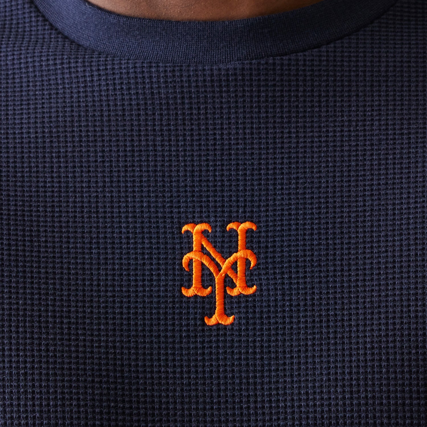 New Era - MLB WAFFLE OS TEE - NEW YORK METS - Navy - Headz Up 