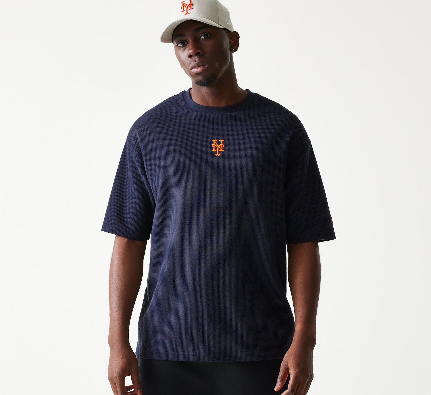 New Era - MLB WAFFLE OS TEE - NEW YORK METS - Navy - Headz Up 