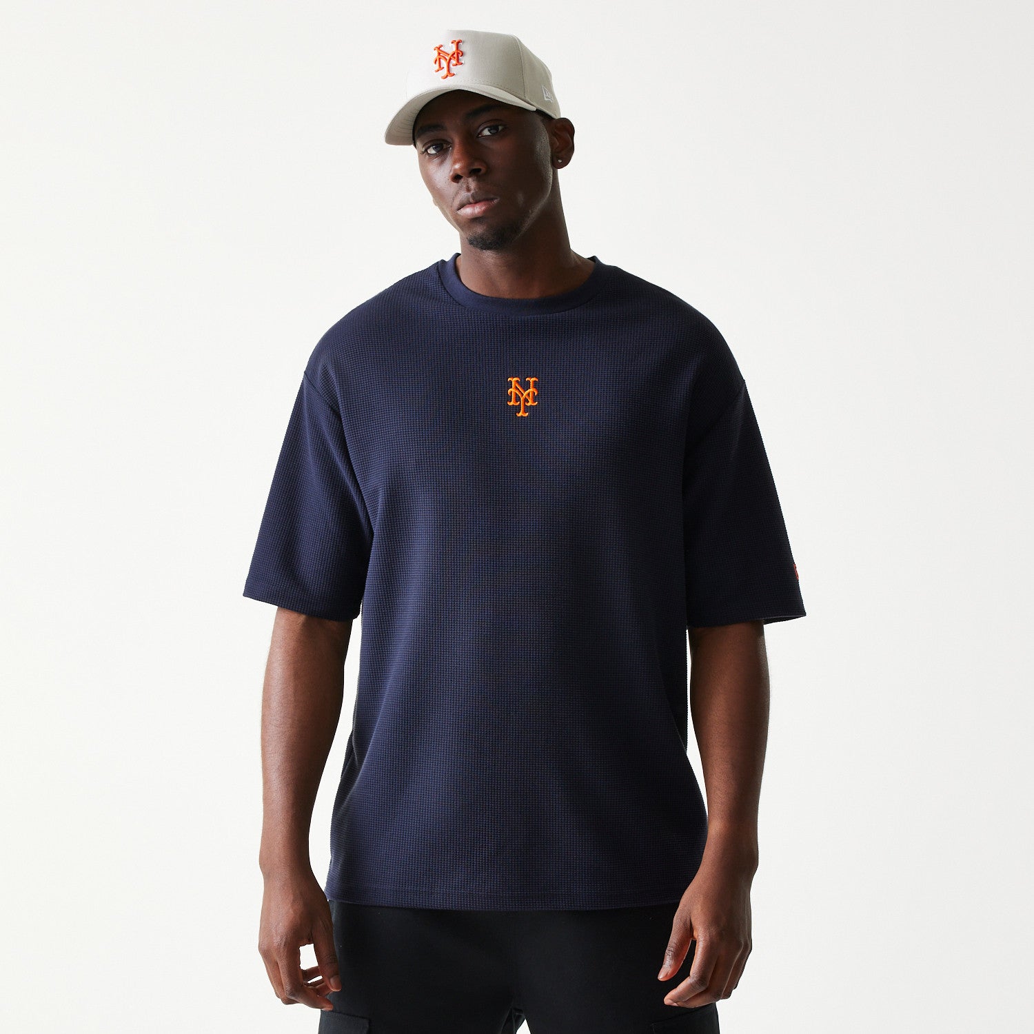 New Era - MLB WAFFLE OS TEE - NEW YORK METS - Navy - Headz Up 