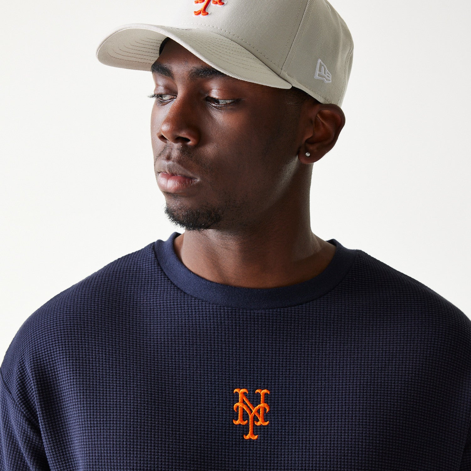 New Era - MLB WAFFLE OS TEE - NEW YORK METS - Navy - Headz Up 