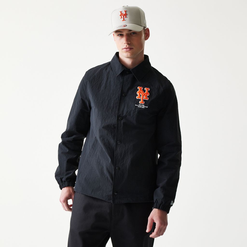New Era - MLB COACHES JACKET - New York Mets - Black - Headz Up 