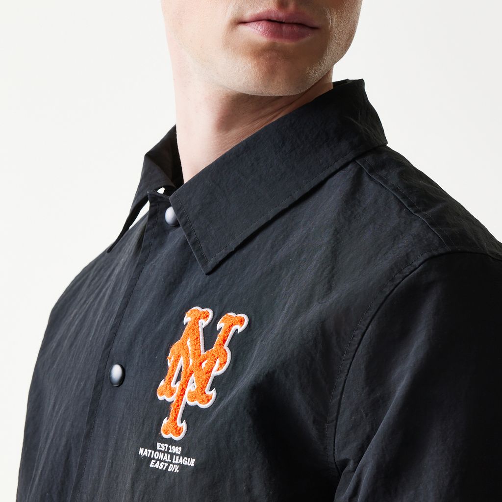 New Era - MLB COACHES JACKET - New York Mets - Black - Headz Up 