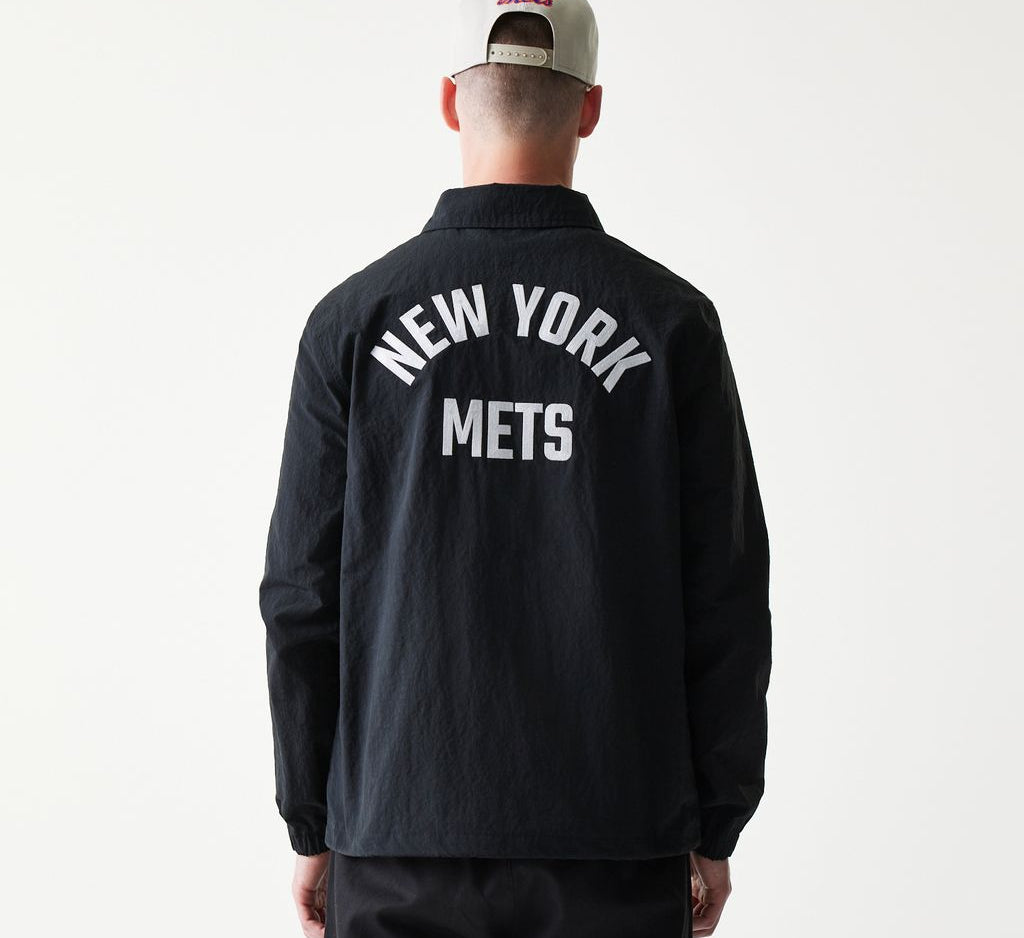 New Era - MLB COACHES JACKET - New York Mets - Black - Headz Up 