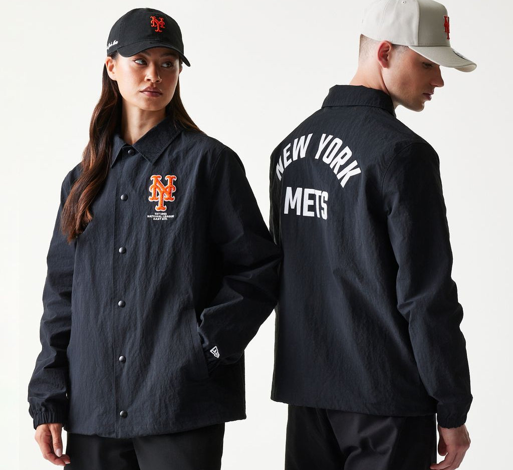 New Era - MLB COACHES JACKET - New York Mets - Black - Headz Up 