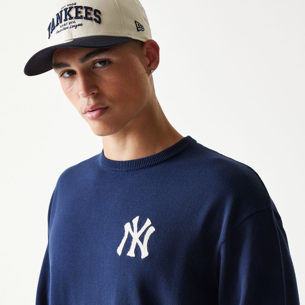 New Era - MLB ESSENTIAL KNIT SWEATER - New York Yankees - Navy - Headz Up 