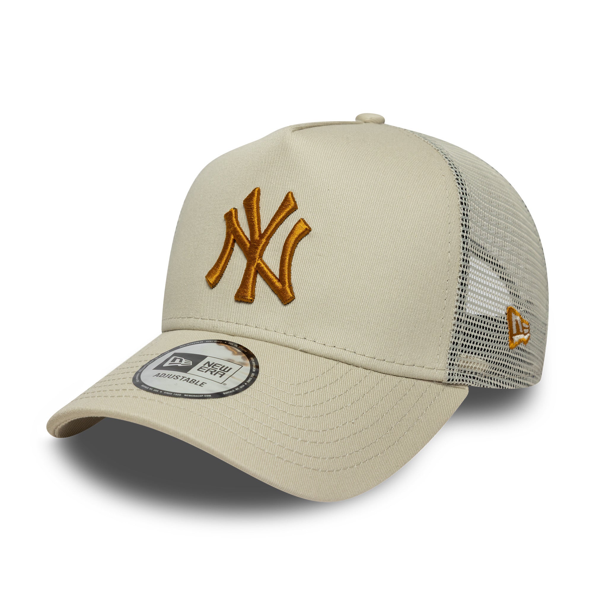 New Era - New York Yankees - League Essential - Trucker Cap - Stone/Bronze - Headz Up 