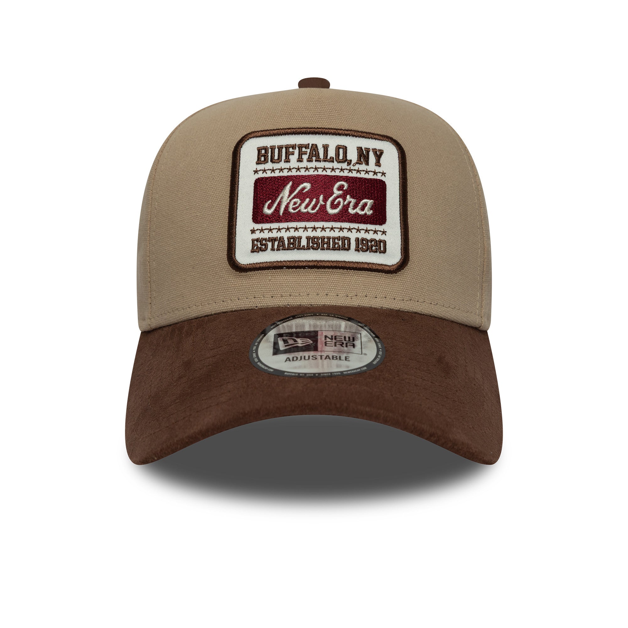 New Era - NE PATCH SUEDE - E-Frame Cap - Beige/Brown - Headz Up 