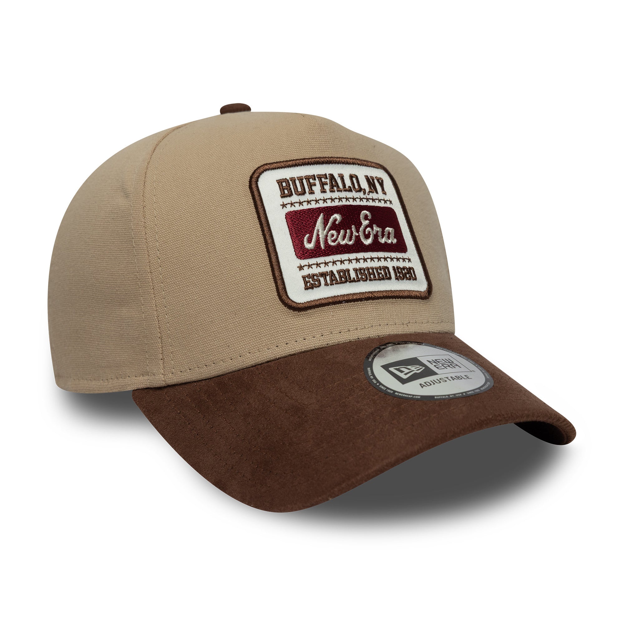 New Era - NE PATCH SUEDE - E-Frame Cap - Beige/Brown - Headz Up 