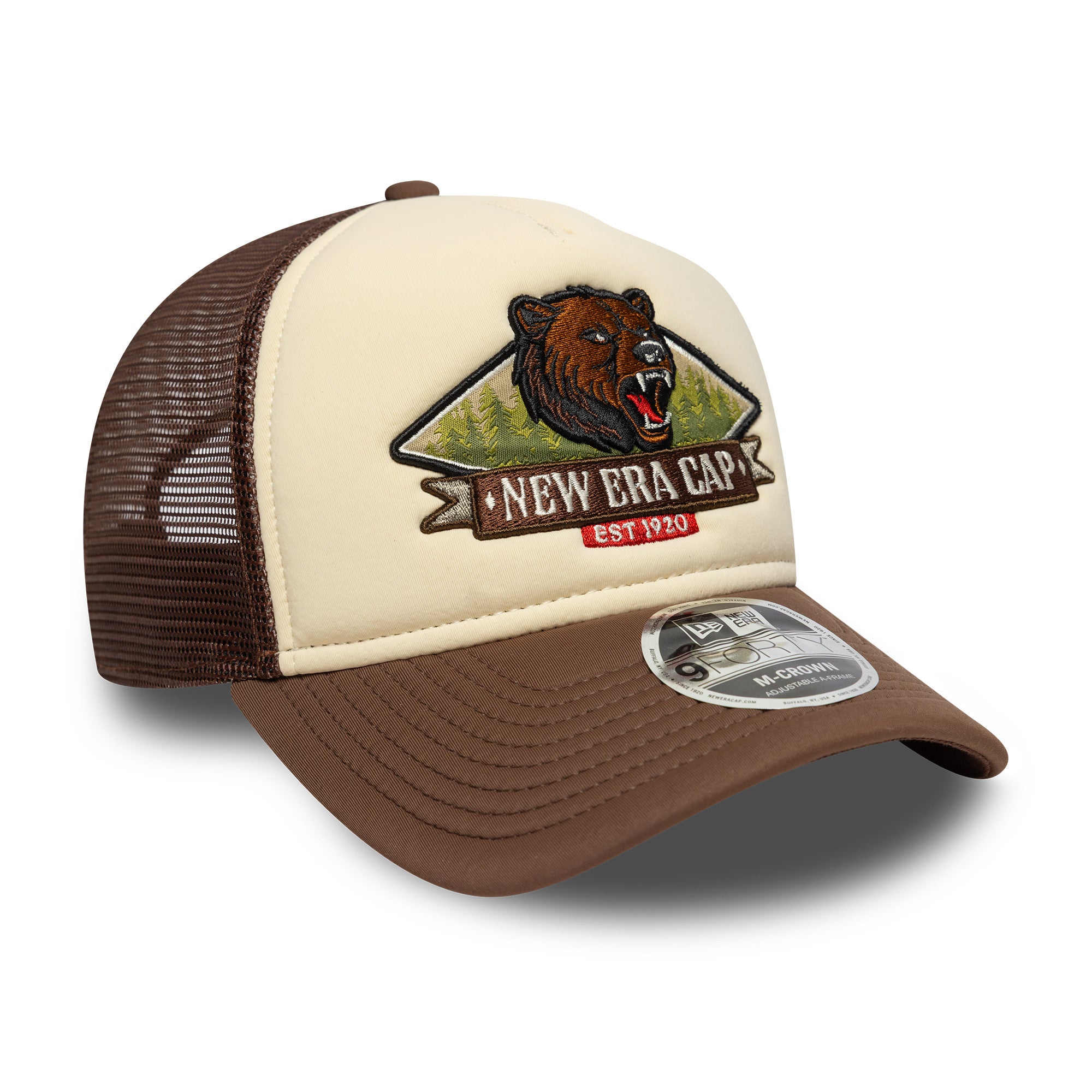New Era - NE Graphic M-Crown - Trucker Cap - Stone/Brown - Headz Up 