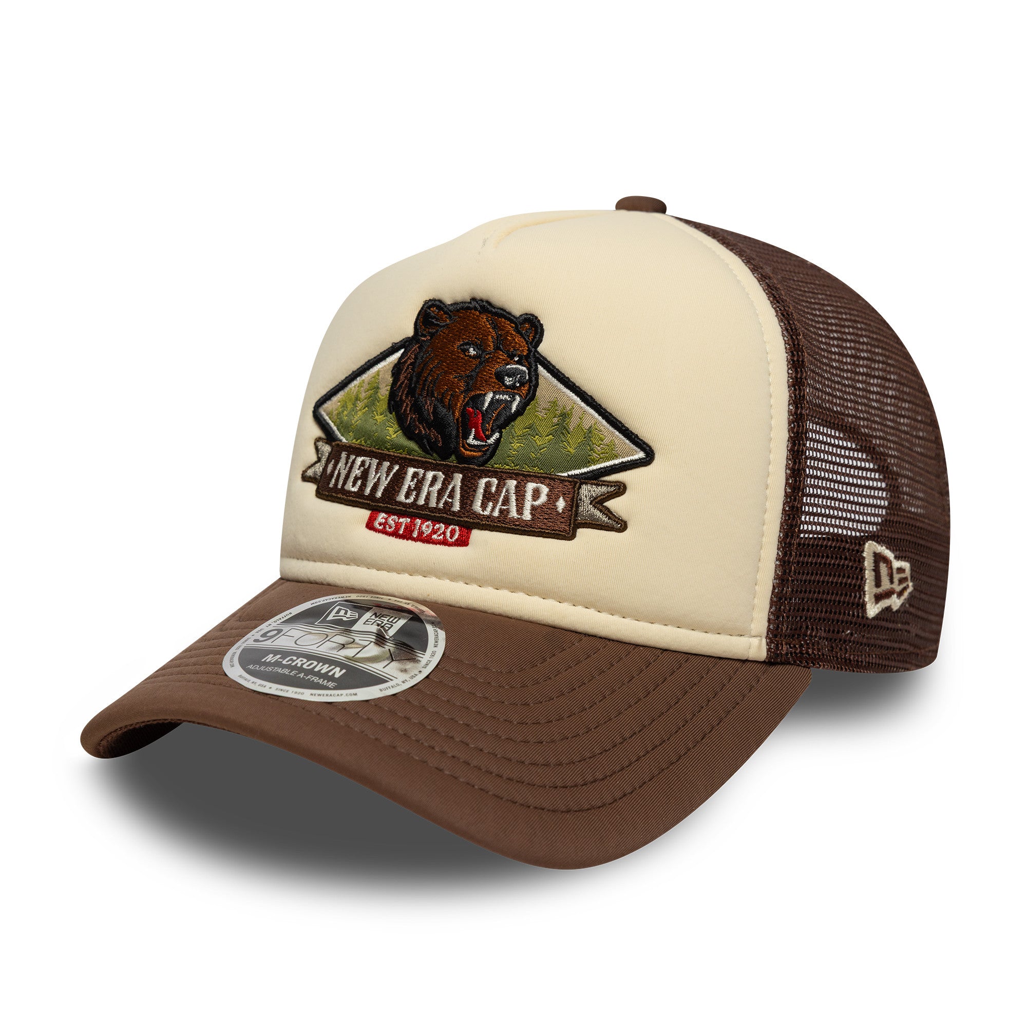 New Era - NE Graphic M-Crown - Trucker Cap - Stone/Brown - Headz Up 