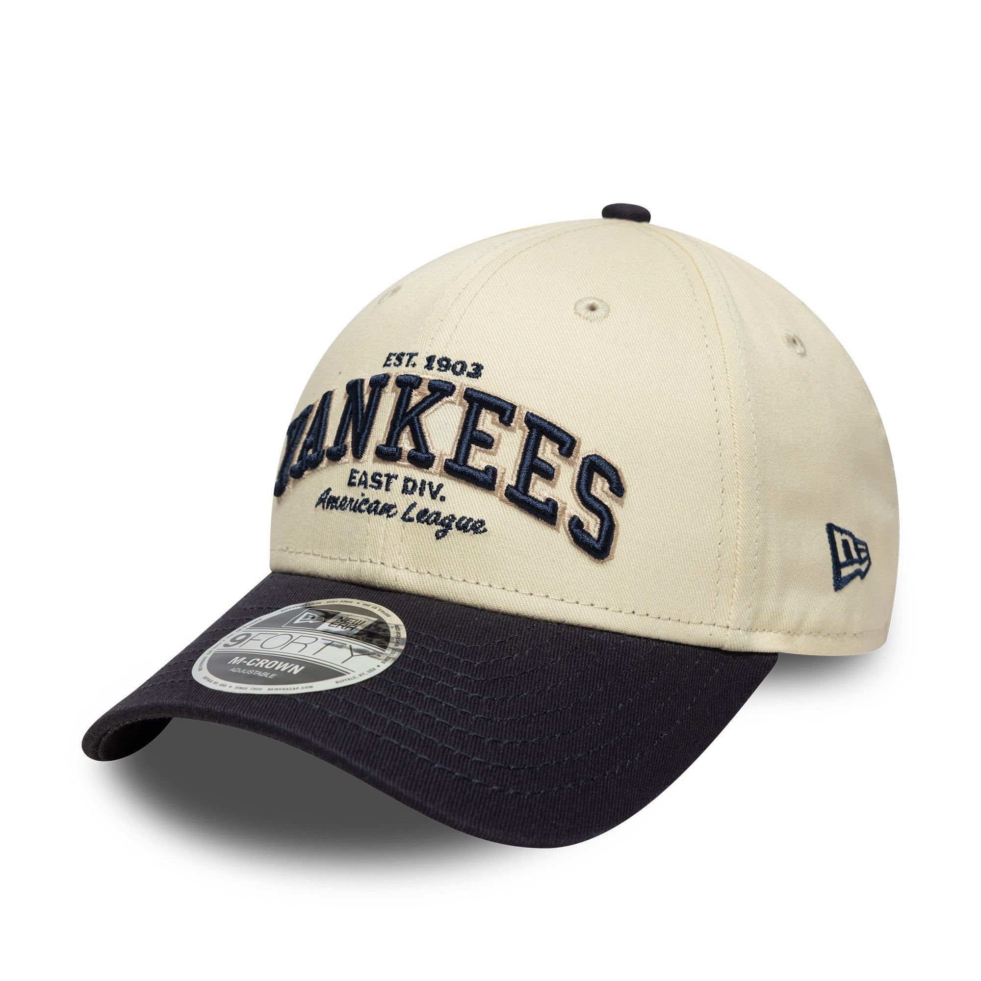 New Era - 9FORTY M-Crown - New York Yankees - Stone/Navy - Headz Up 
