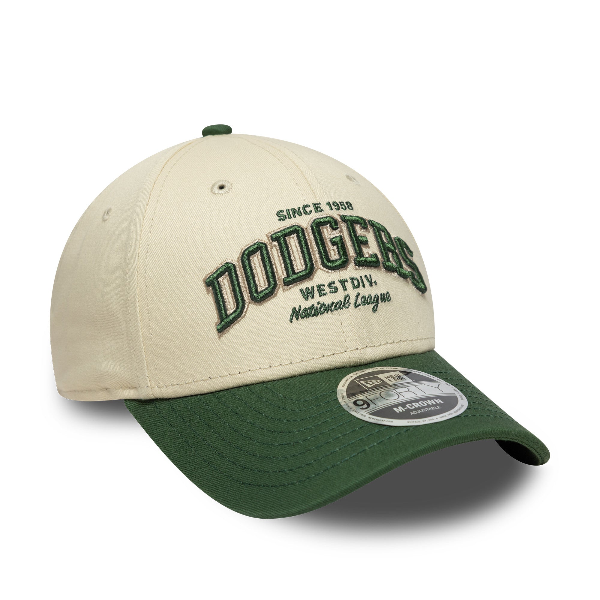 New Era - 9FORTY M-Crown - Los Angeles Dodgers - Stone/Green - Headz Up 