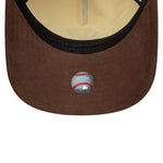 New Era - 9FIFTY A-frame Strapback - New York Yankees - SUEDE VISOR - Stone/Brown - Headz Up 
