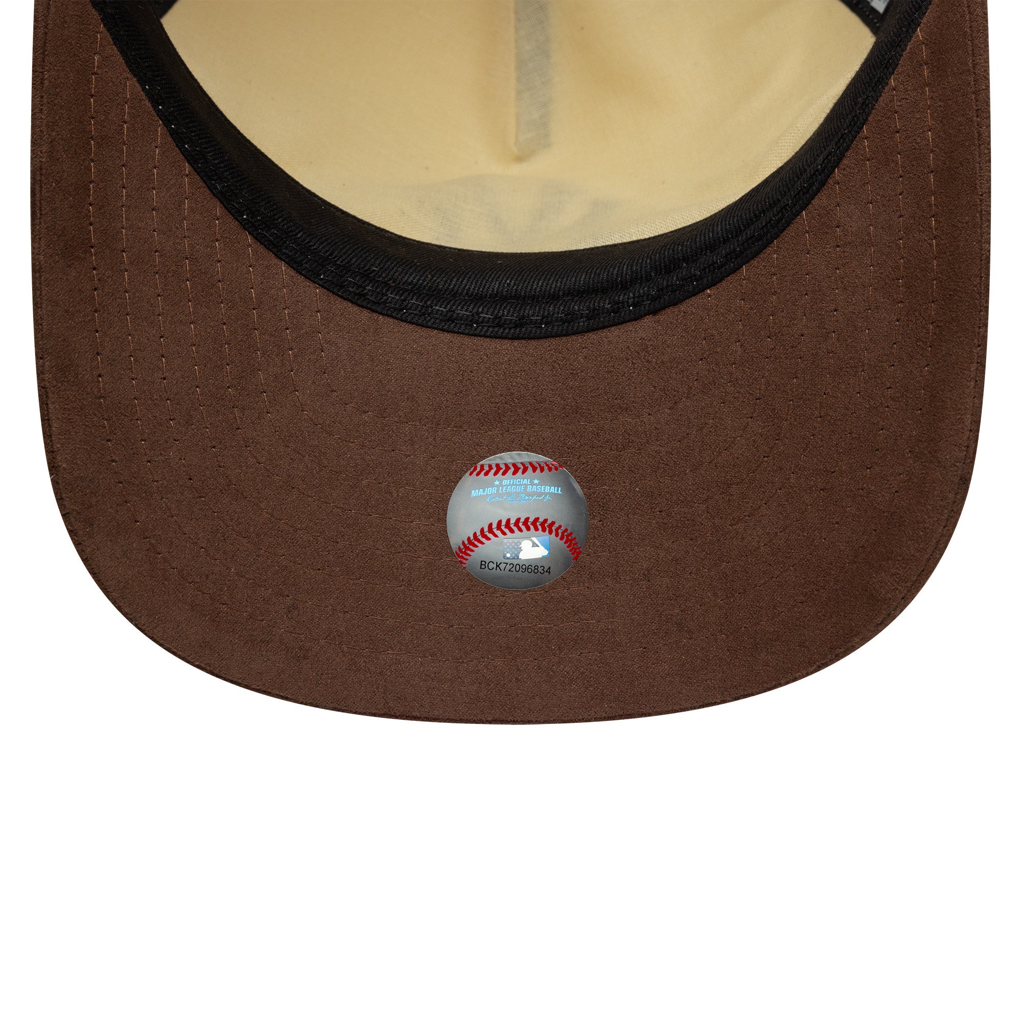 New Era - 9FIFTY A-frame Strapback - New York Yankees - SUEDE VISOR - Stone/Brown - Headz Up 