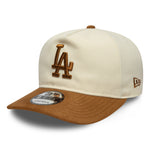 New Era - 9FIFTY A-frame Strapback - Los Angeles Dodgers SUEDE VISOR - Stone/Light Brown - Headz Up 