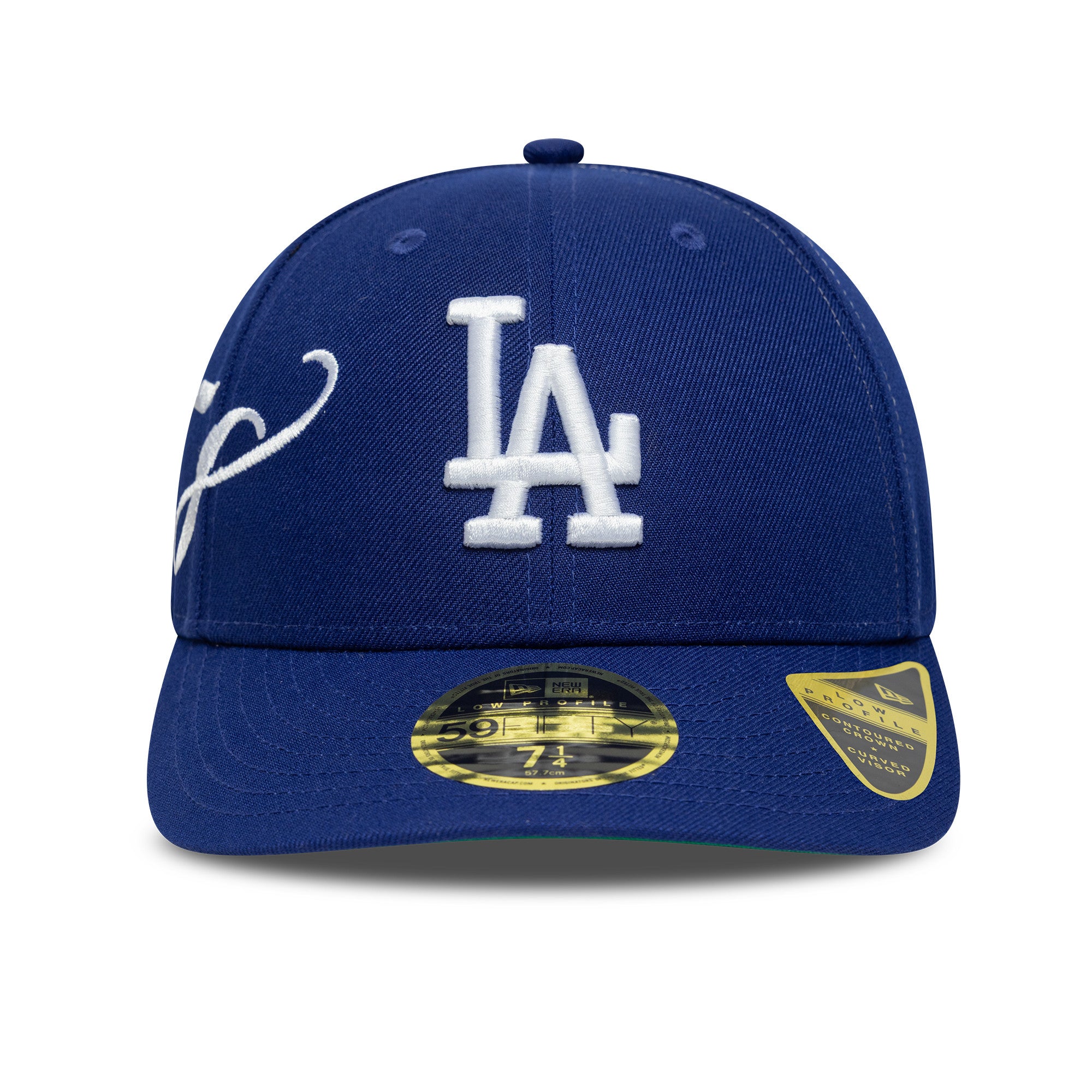 New Era - 59FIFTY Fitted Low Profile - Est Script - Los Angeles Dodgers - Blue - Headz Up 