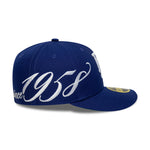 New Era - 59FIFTY Fitted Low Profile - Est Script - Los Angeles Dodgers - Blue - Headz Up 