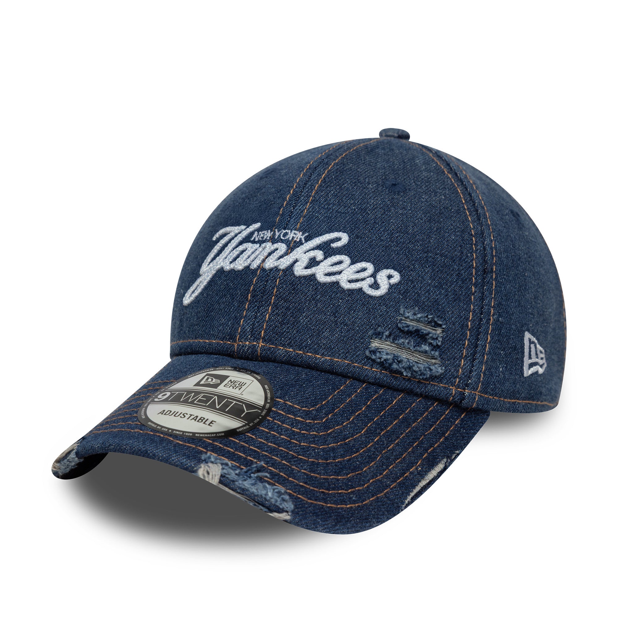 New Era - New York Yankees - 9TWENTY - DENIM DISTRESSED - Blue - Headz Up 