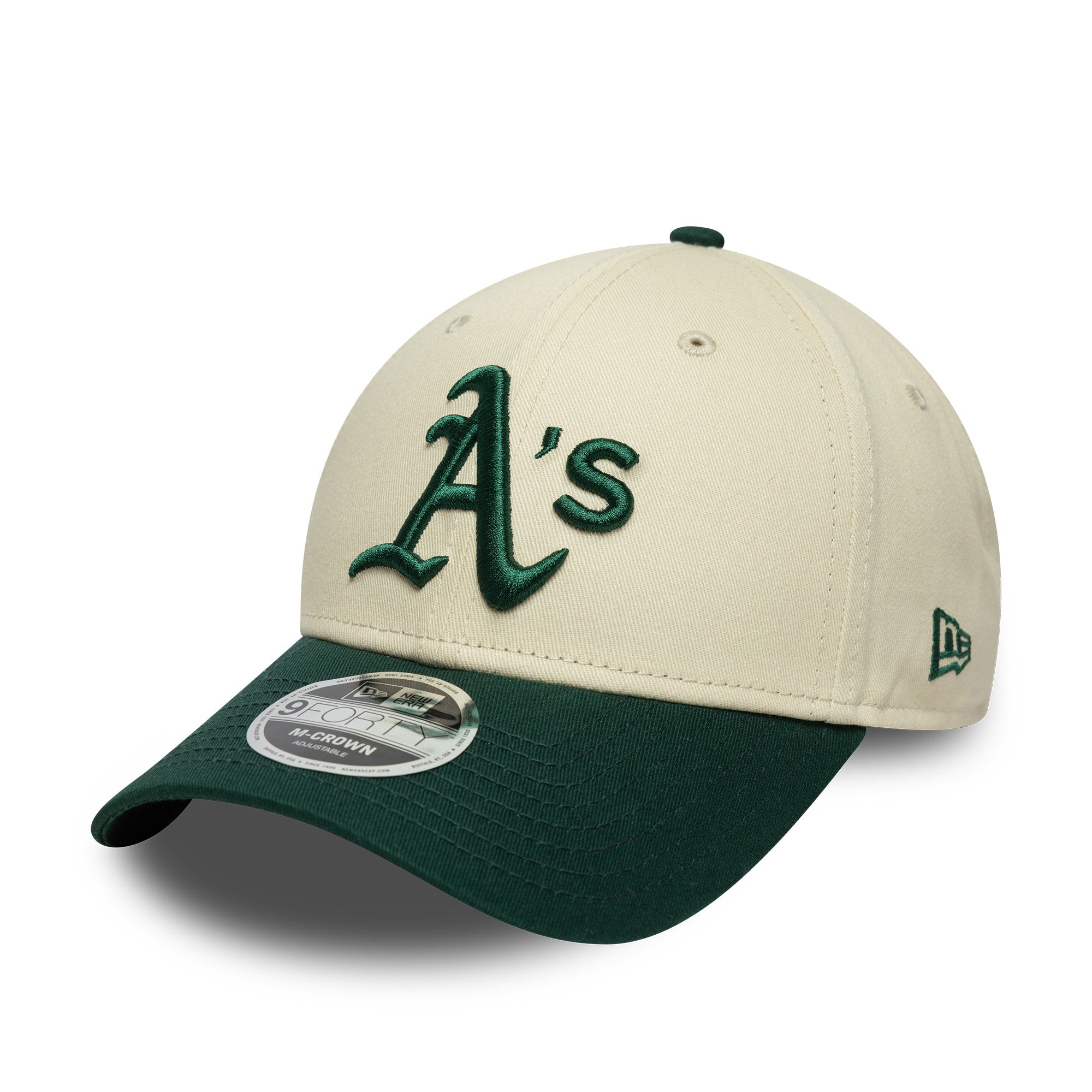 New Era - 9FORTY M-crown - Oakland Athletics - Chrome/Dark Green - Headz Up 