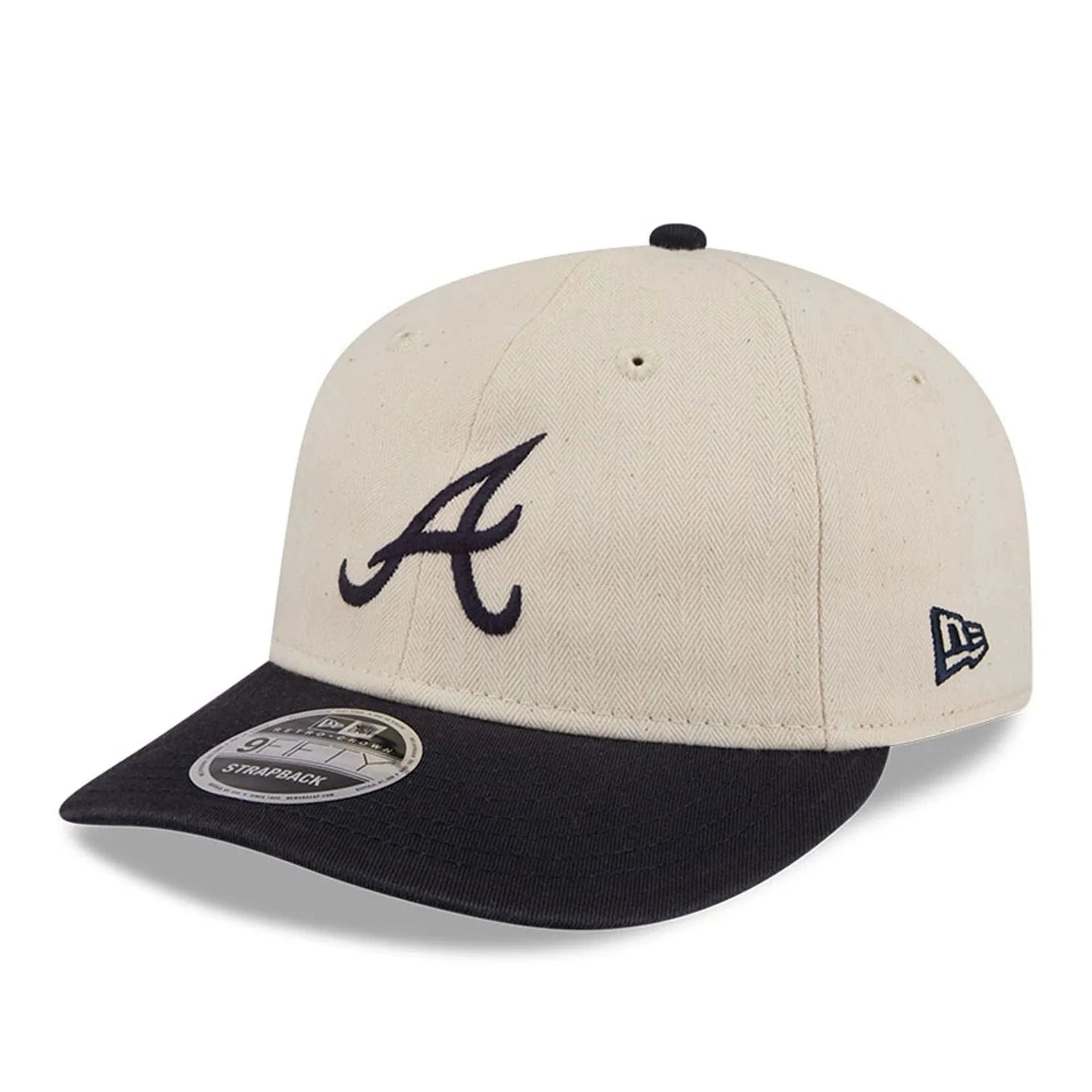 New Era - 9FIFTY Retro Crown - Atlanta Braves - Herringbone - Off White - Headz Up 