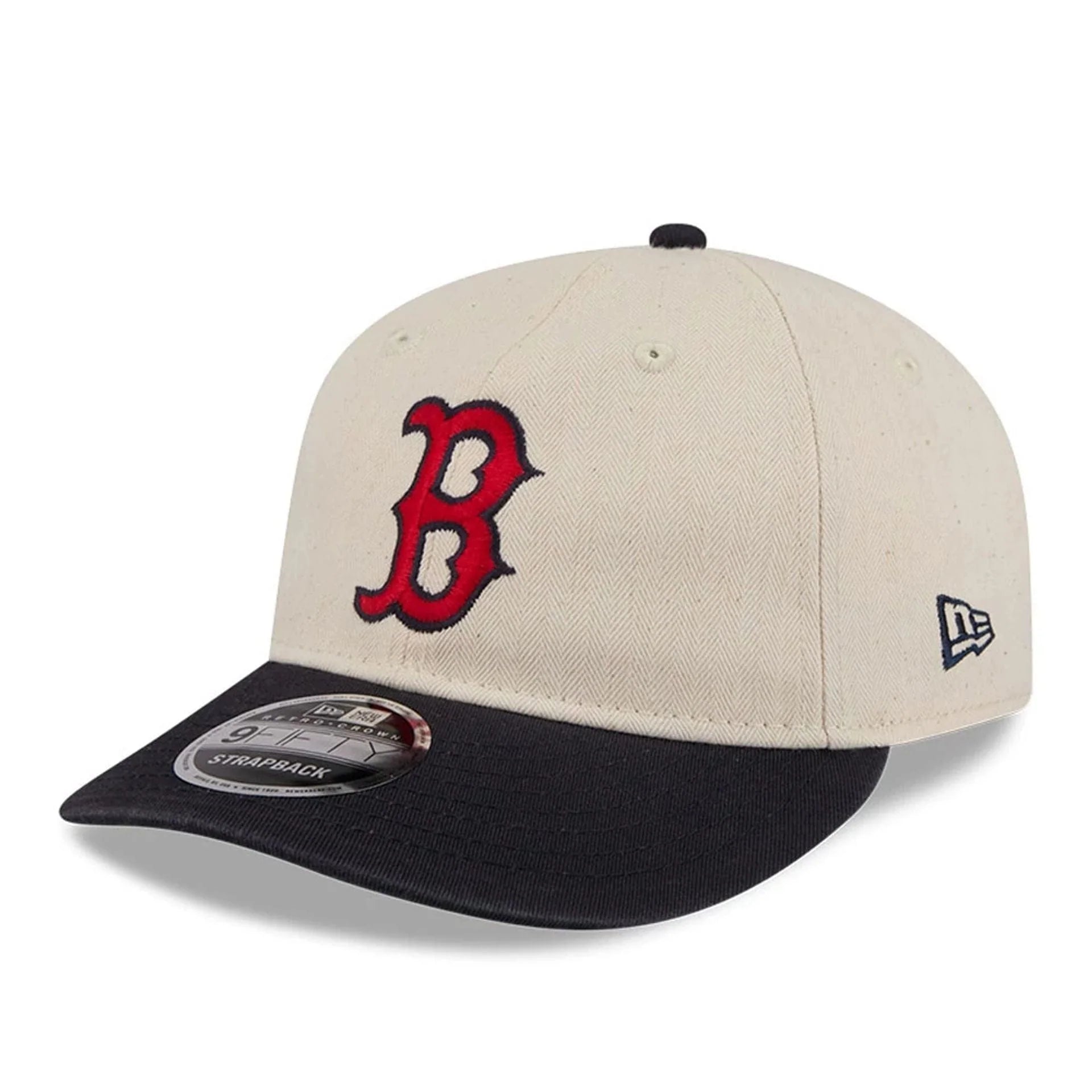 New Era - 9FIFTY Retro Crown - Boston Red Sox - Herringbone - Off White - Headz Up 