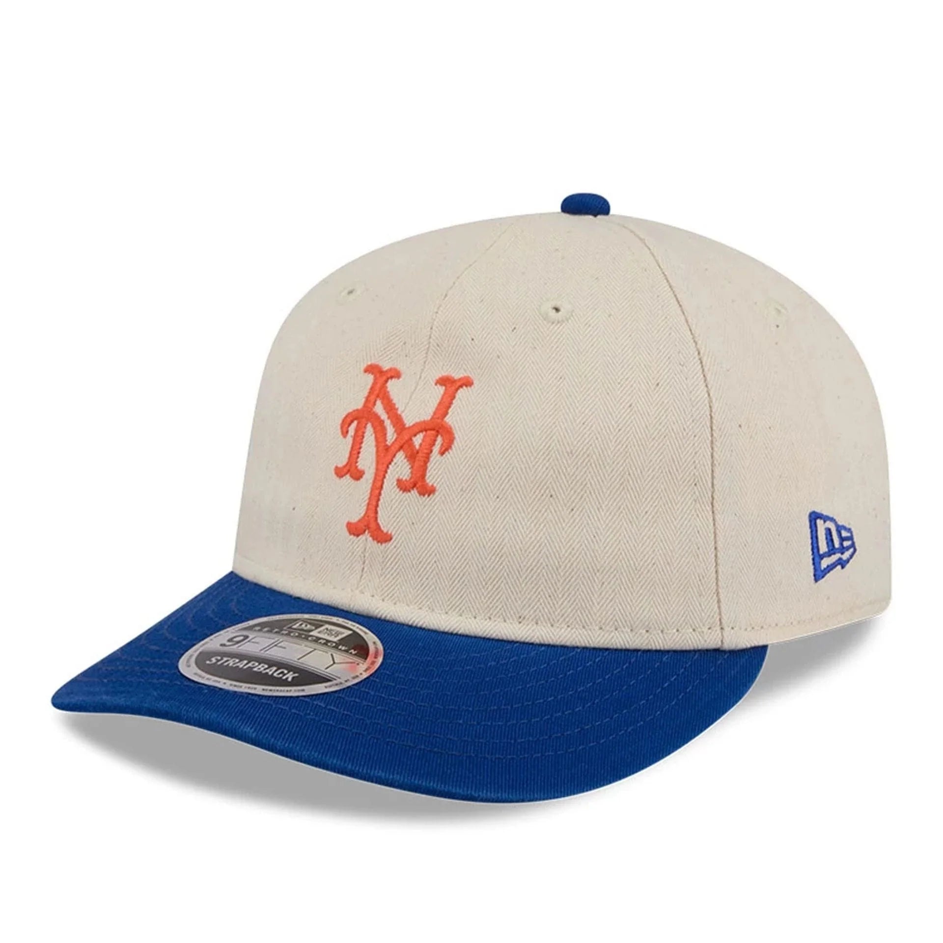 New Era - 9FIFTY Retro Crown - New York Mets - Herringbone - Off White - Headz Up 