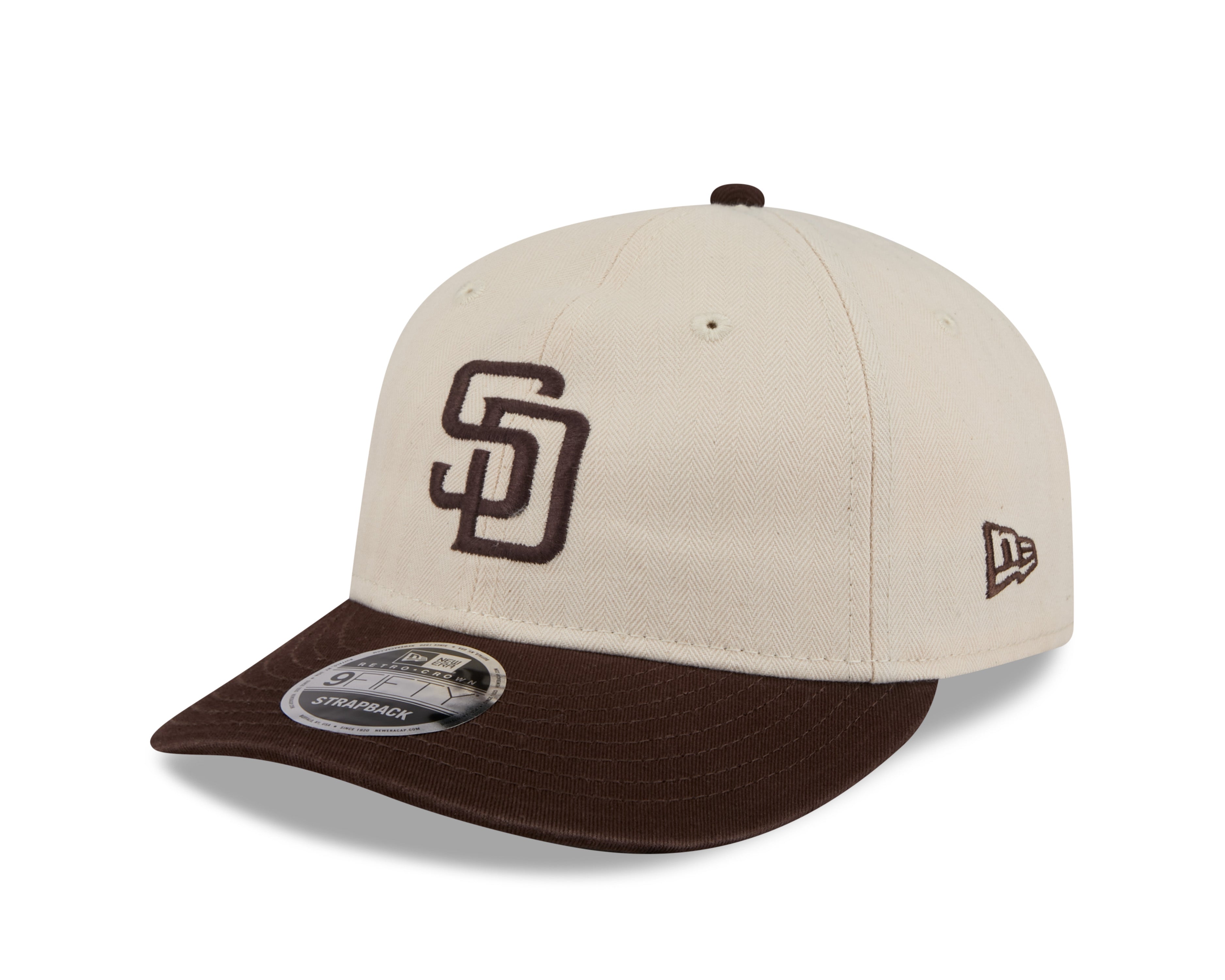 New Era - 9FIFTY Retro Crown - San Diego Padres - Herringbone - Off White - Headz Up 