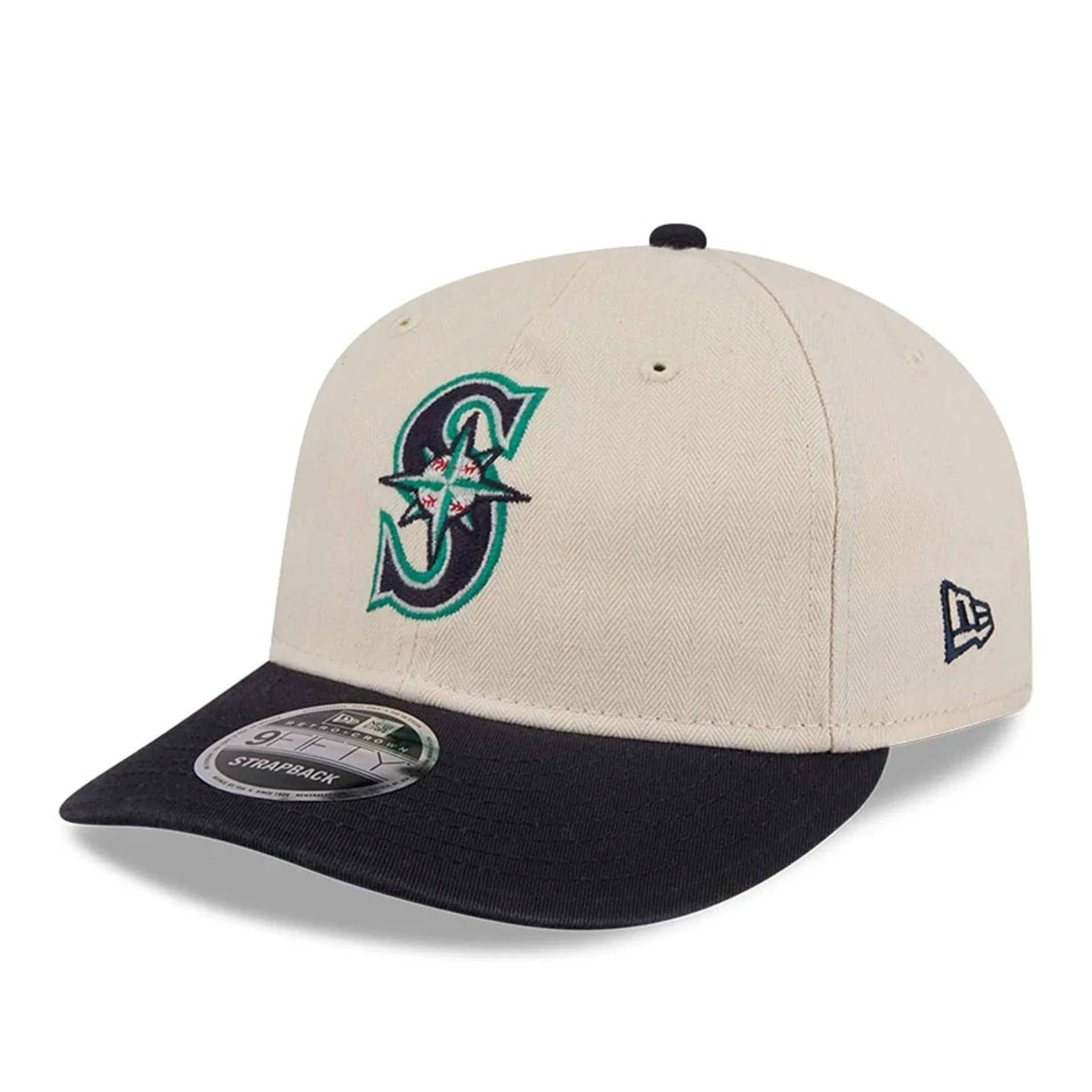 New Era - 9FIFTY Retro Crown - Seattle Mariners - Herringbone - Off White - Headz Up 