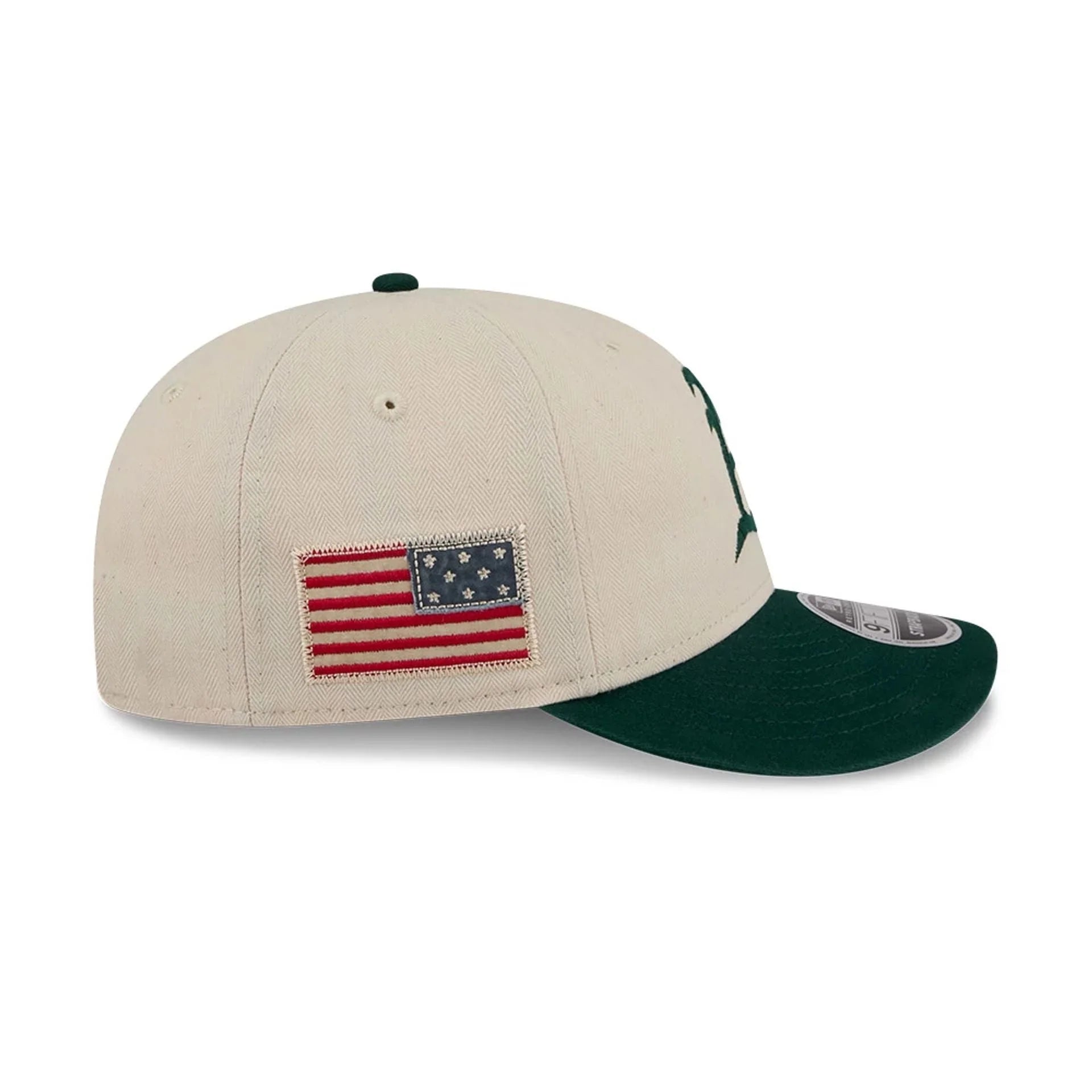New Era - 9FIFTY Retro Crown - Oakland Athletics - Herringbone - Off White - Headz Up 