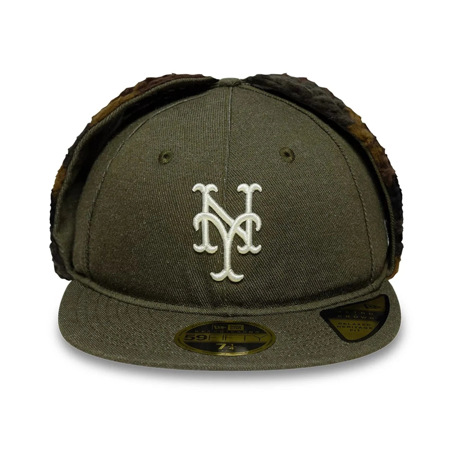 New Era - 59FIFTY Fitted Cap - New York Mets - Camo Dog Ear - Olive - Headz Up 