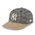 New Era 59FIFTY cap med vintage tweed i grå og khaki, med New York Yankees logo, klassisk og stilfuld hovedbeklædning