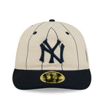 New Era - 59FIFTY  Retro Crown - LINEN - New York Yankees Cooperstown - Off White/Navy - Headz Up 